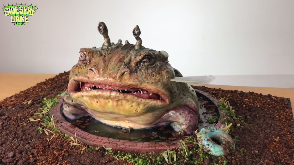 A Lifelike ‘Mutant Toad’ Cake From ‘Love and Monsters’