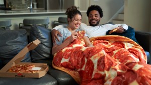 Pizza Hut Gravity Blanket Couch