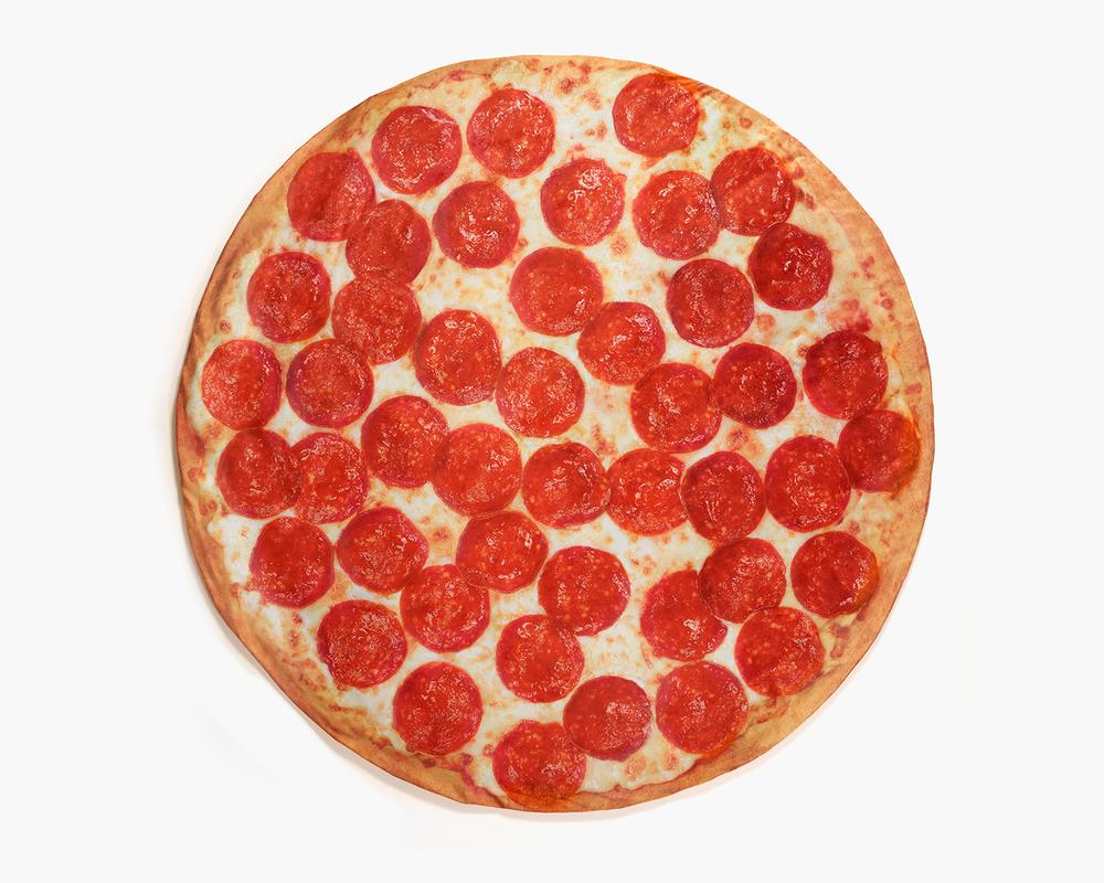 A Comforting Weighted Blanket Shaped Like an Pizza Hut Original Pan Pizza That Looks Good Enough