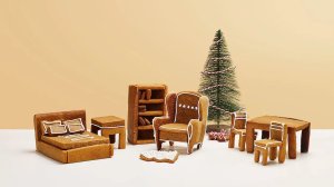 Miniature IKEA Gingerbread Furniture