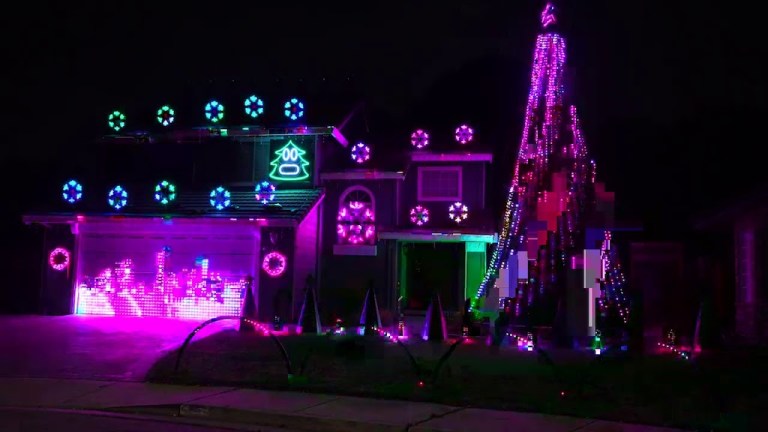 Take on Me Xmas Light Show