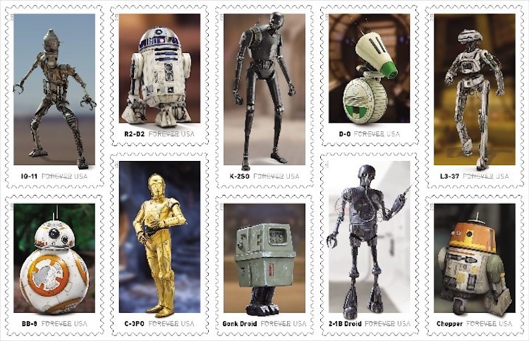 Star Wars Droids Stamps Horizontal