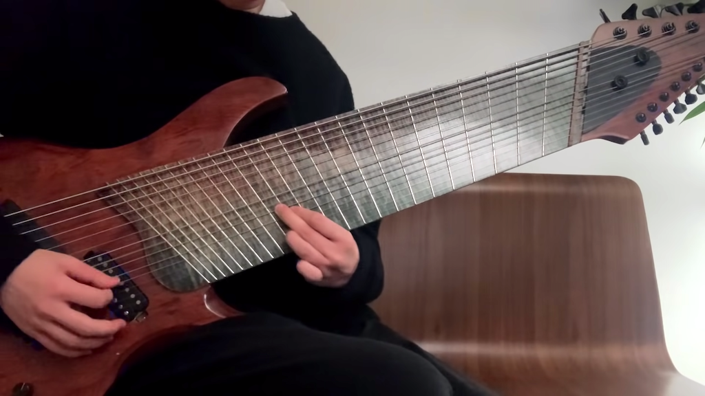 An Incredible Electric Guitar With 14 Strings