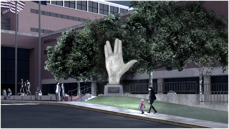 Live Long and Prosper Nimoy Statue Boston Museum