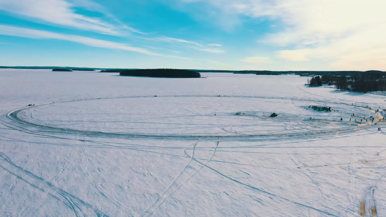 Worlds Largest Ice Carousel