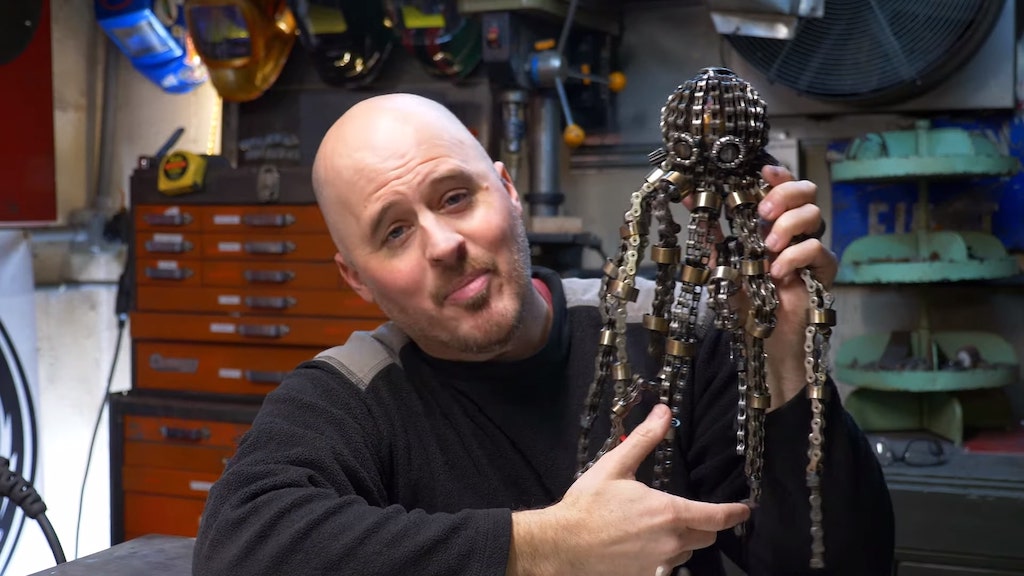Bicycle Chain Sculpture Octopus