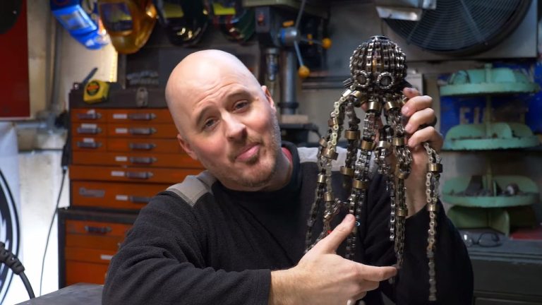 Bicycle Chain Sculpture Octopus