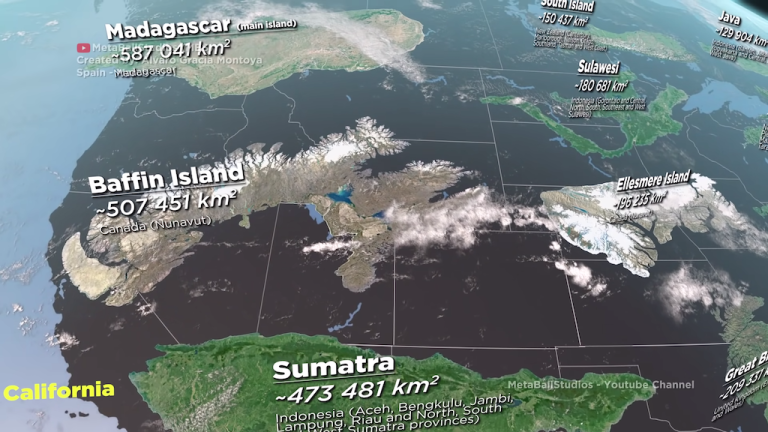 Islands Compared to North America