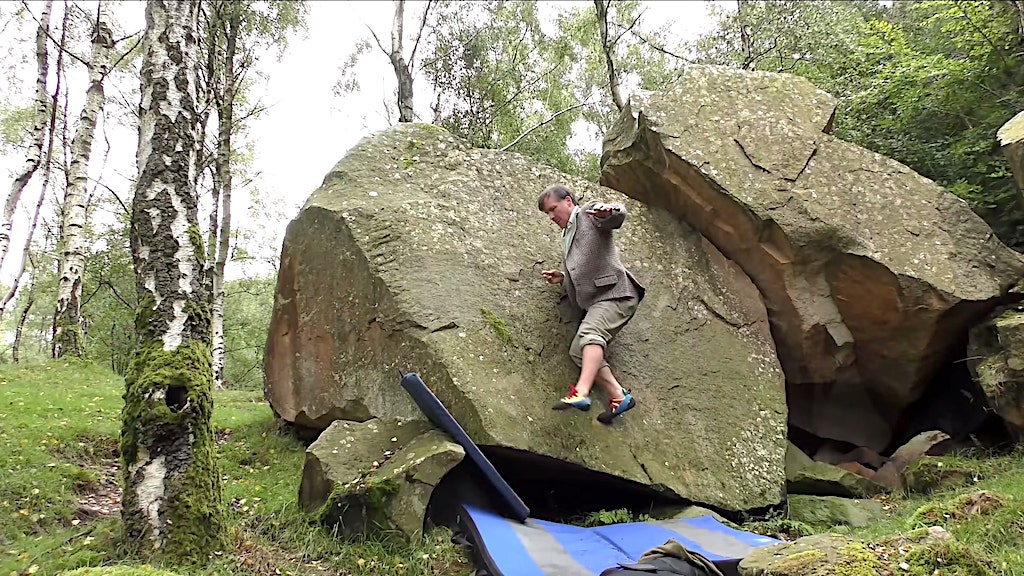 Johnny Dawes No Hands Rock Climbing in Tweed