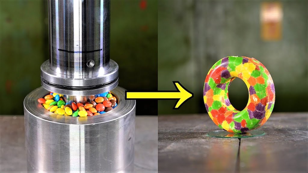 Skittles Hydraulic Press Donut