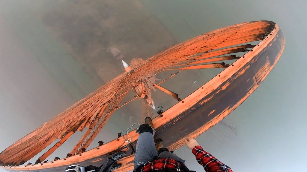 50 Meter Jump Off Abandoned Wind Turbine in Poland