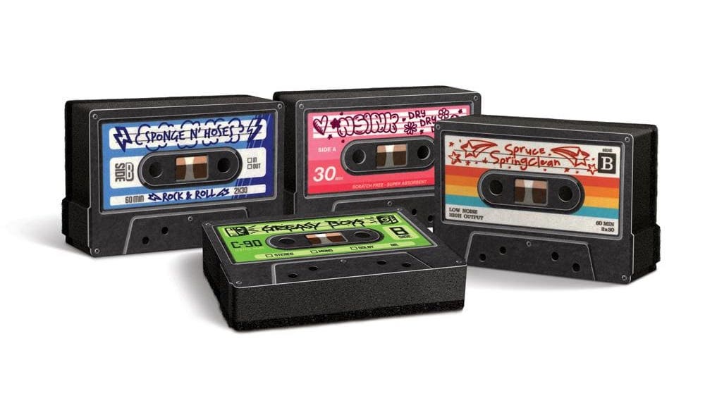Mix Tape Cassette Sponges