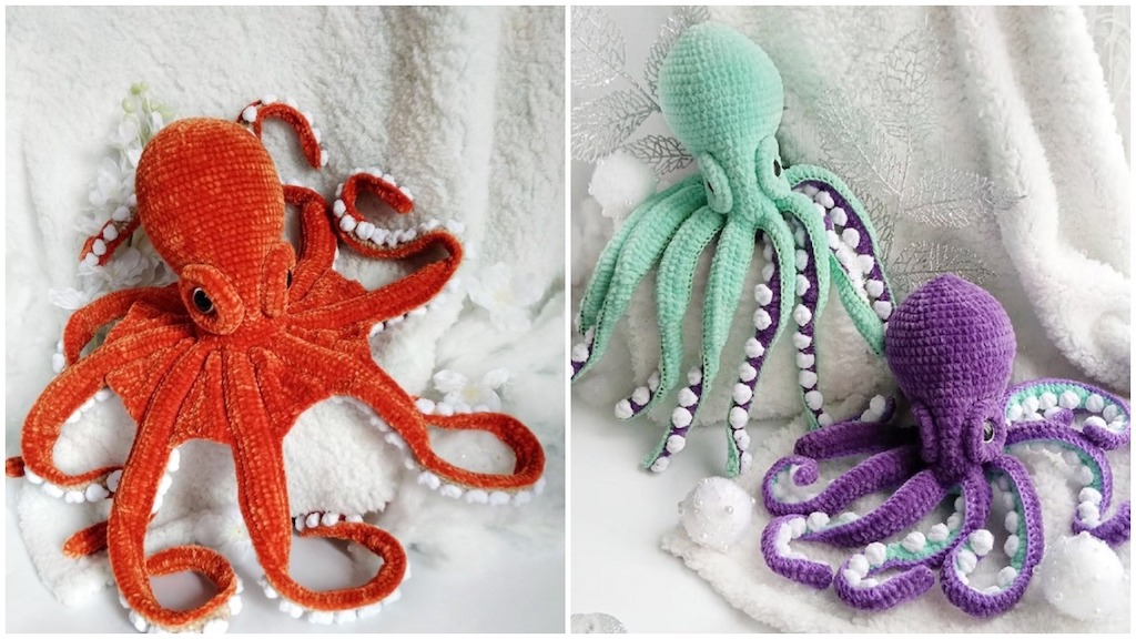 Plush Crocheted Octopuses
