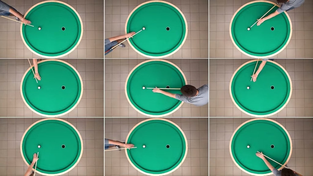 Elliptical Pool Table Where Every Shot is Made