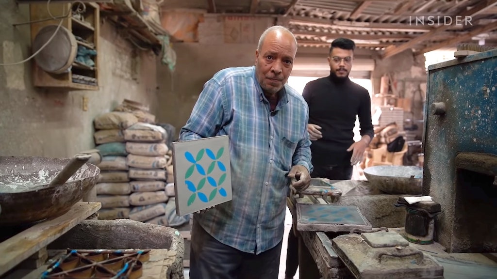 Handcrafting Tiles From Cement