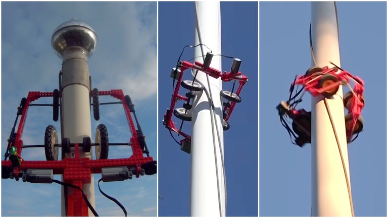 Three LEGO Pole Climbing Robots