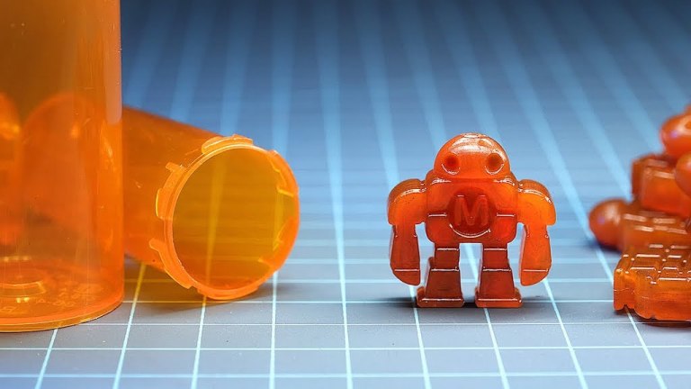 Melting Pill Bottles Into Robot Figures