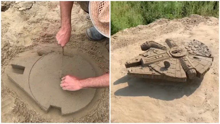 Millennium Falcon Out of Sand