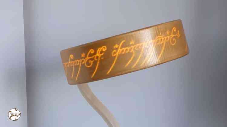 One Ring Lord of the Rings Lamp Top