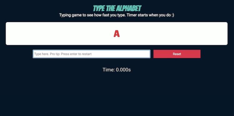 Type the Alphabet
