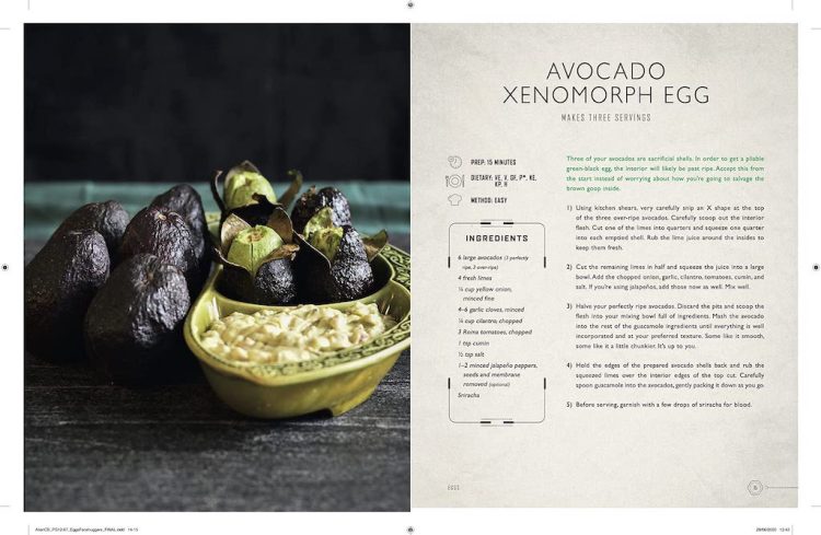 Alien Cookbook Avocado Xenomorph Egg