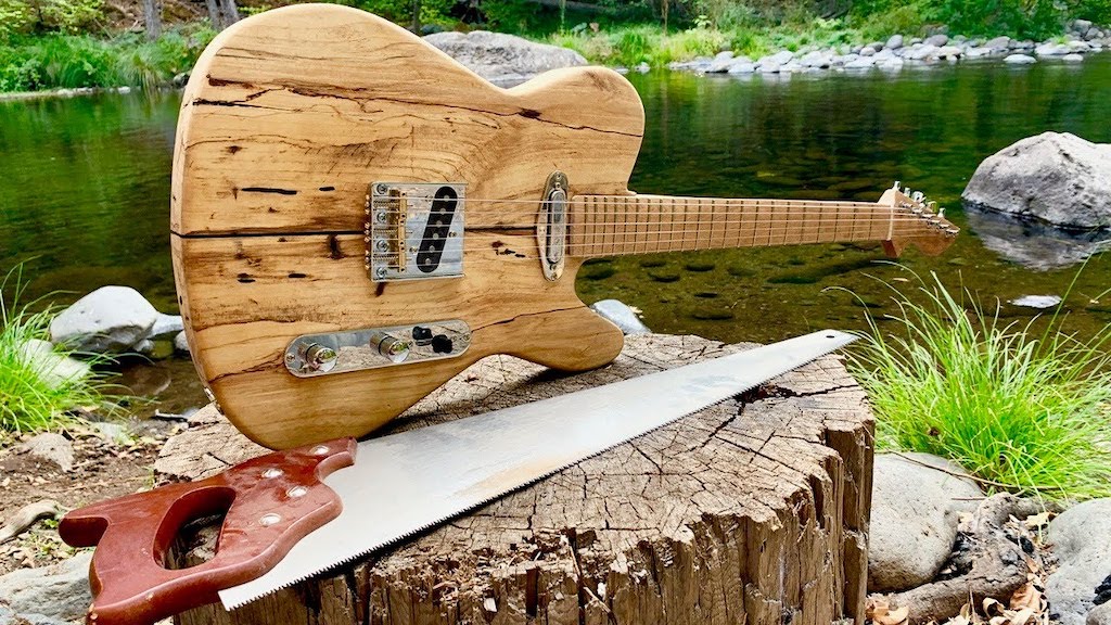Building Guitar in Forest