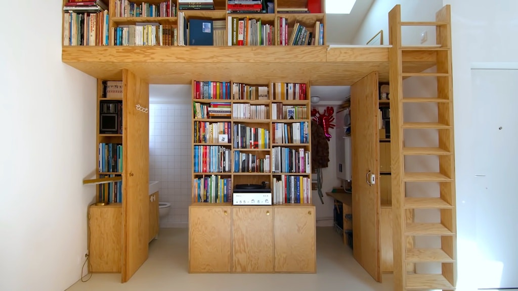 Architect Turns a Tiny 344 Square Foot Paris Apartment into a Comfortable Living Space for Two