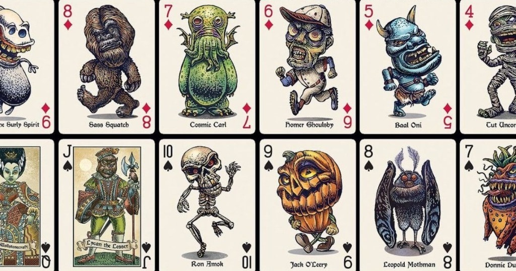 Eerie Playing Cards Horror Red Edition Halloween Deck Undead