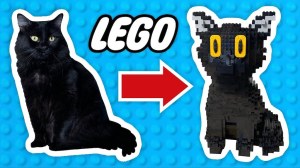 Man Turns Cat into LEGO Sculpture