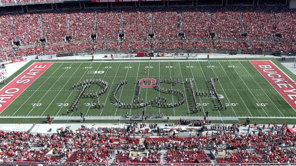 The Ohio State University Marching Band Performs A Halftime Tribute To ...