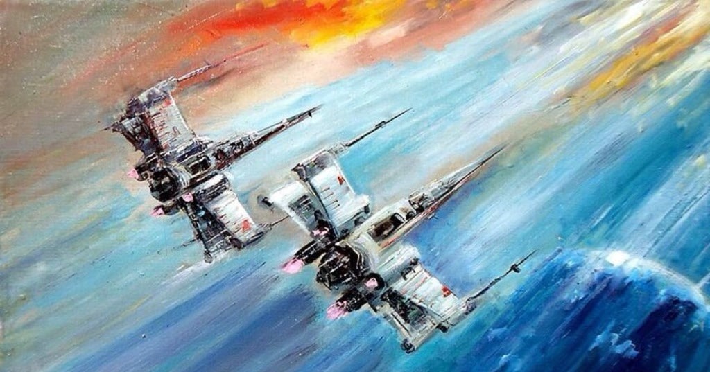 Oil Paintings Featuring Star Wars Scenes