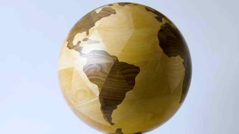 Woodturned Globe