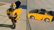 A Clever Bumblebee Transformer Costume