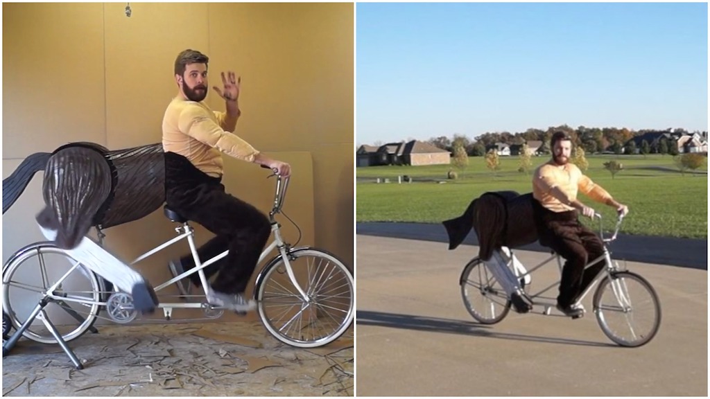 Man Turns Tandem Bike Into the ‘Centaur of Attention’