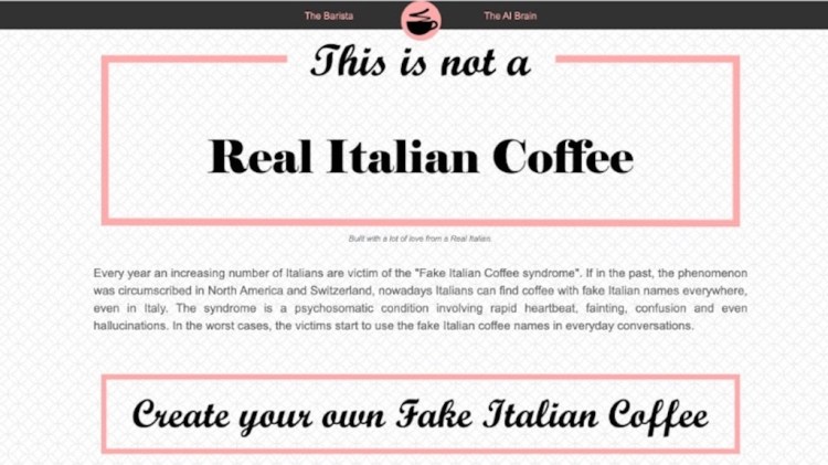 Create Your Own Fake Italian Coffee