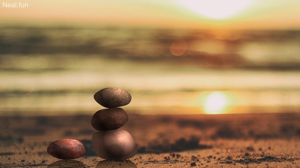 A Wonderfully Calming Rock Stacking Simulator