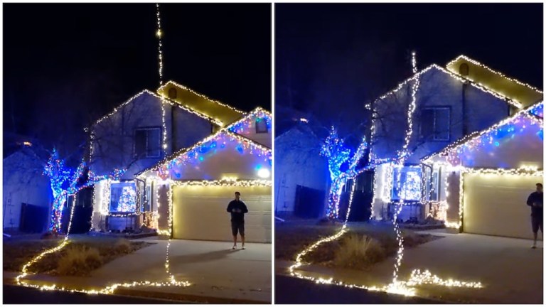 Christmas Decoration With Drone