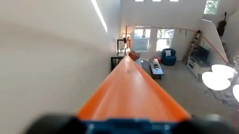 Hot Wheels Track Inside House