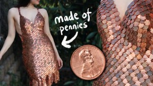 Dress Made Out of 2600 Pennies