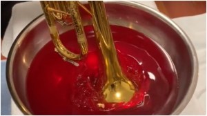 Playing Trumpet in Jello
