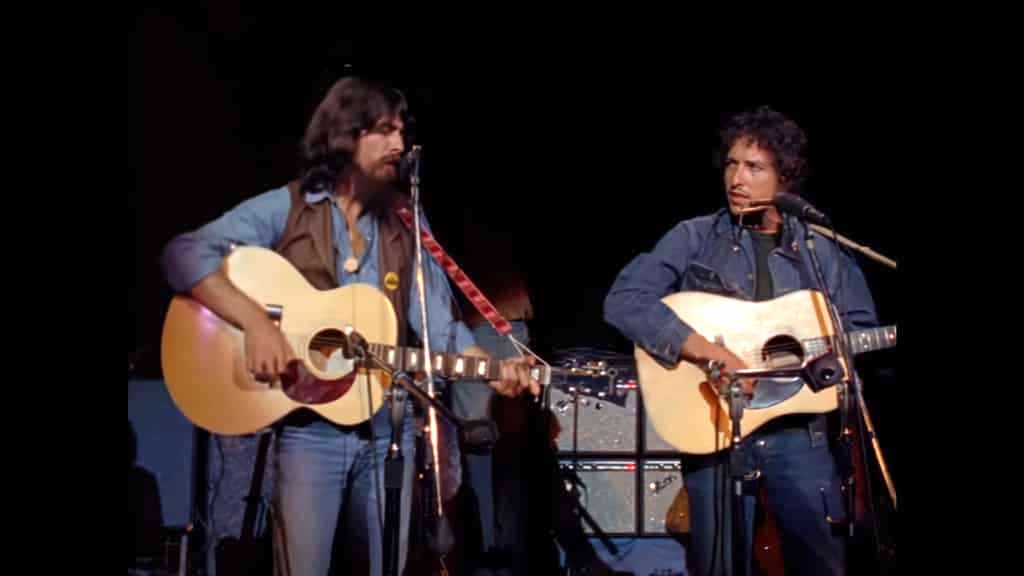 Bob Dylan rehearses with George Harrison 1971
