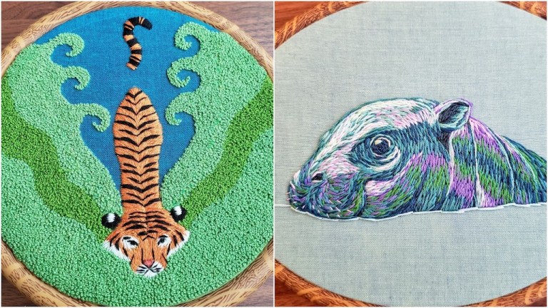 Hoop Embroidery Animals