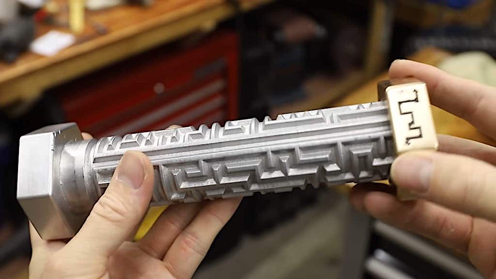 3D Printed Metal Cast Maze Threaded Bolt