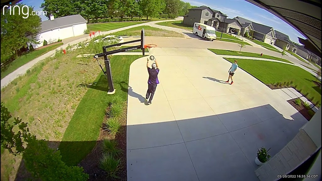 Fed Ex Driver Stops to Shoot a Single Hoop