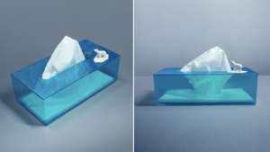 Iceberg Tissue Box With Polar Bear