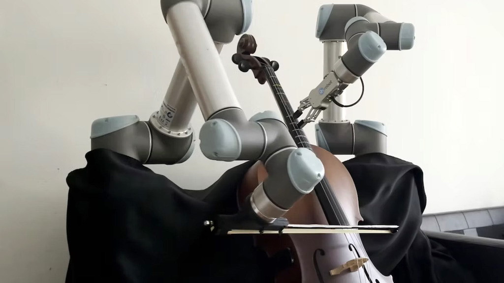 Two Armed Robot Cello Double Bass