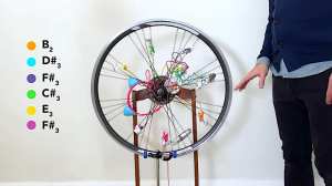 Making Music With Bicycle Wheel