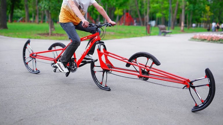 Bicycle Rear Wheel in Thirds Front in Half