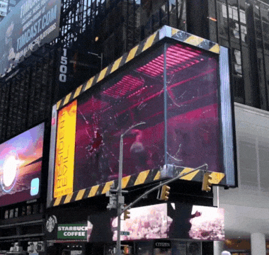 A Crazed Licker Breaks Out of Its Cage on a 3D Billboard in NYC for the New  'Resident Evil' Series