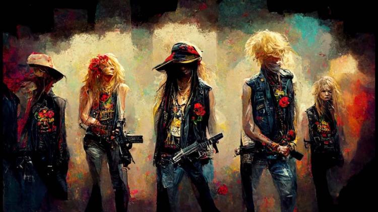 Guns N Roses AI Generated Art